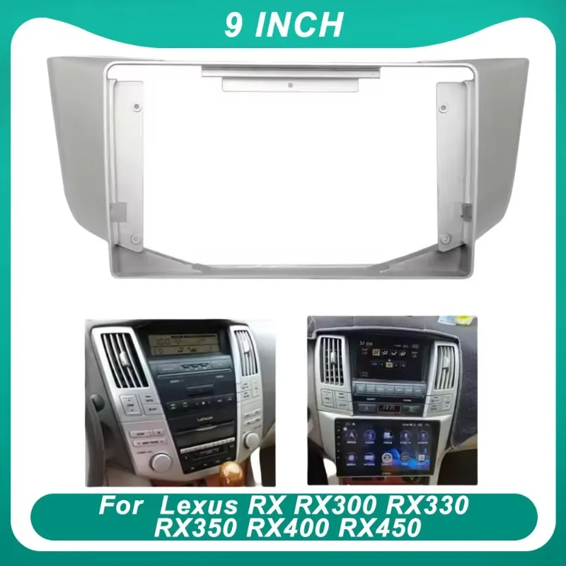 9 Inch Car Fascia Frame Adapter Canbus For Lexus RX RX300 RX330 RX350 RX400 RX450 Harrier Android Audio Dash Fitting Panel Kit