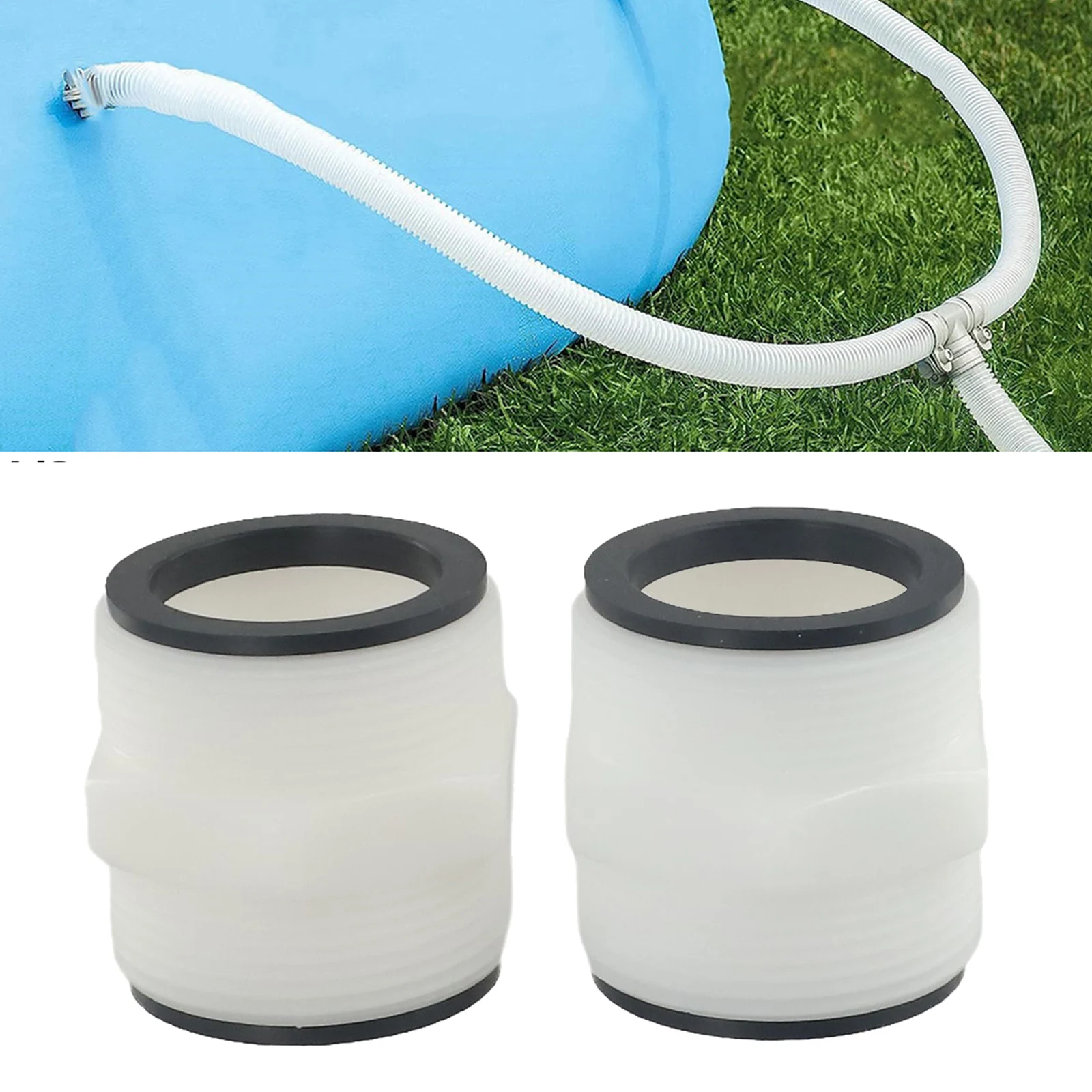 Hose Connector Pool Hose Adapter For Intex for coleman Pool Pump Hose Adapter 1 5 inch Seamless Connection with 2 L Ring Gaskets