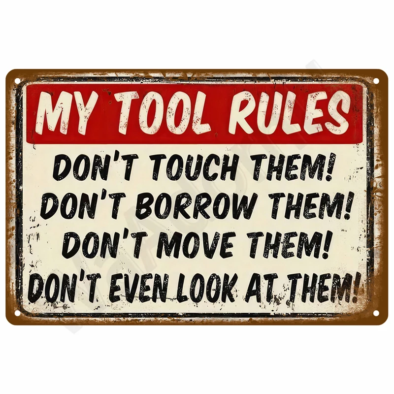 Vintage Metall Platte Zinn Zeichen Platten Bar Retro Metall Zeichen Wand Kunst Wandbild Ästhetische Zimmer Home Decor Artikel Poster Garage Dekoration – Detail 29