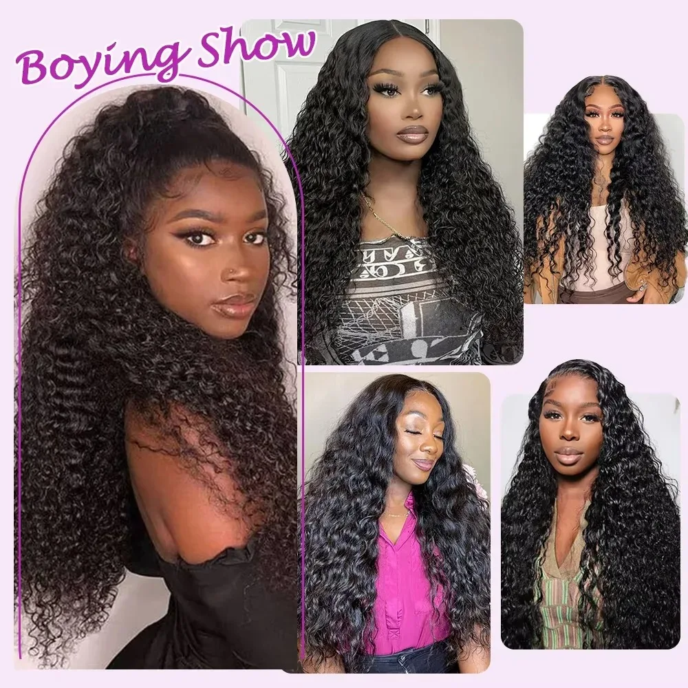 Natural Remy Loose Deep Wave Hair Bundles Extra Long 28 30 Inch Curly Human Hair Weft Weaving 1 To 5 Bundles image 7
