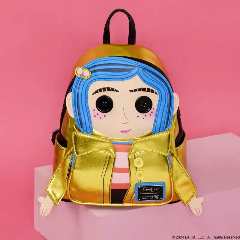 

Loungefly Coraline Cat Laika Sac à Dos Cosplay Tinker Bella Princess Belle Backpack Student Backpack Cute Bag Gifts