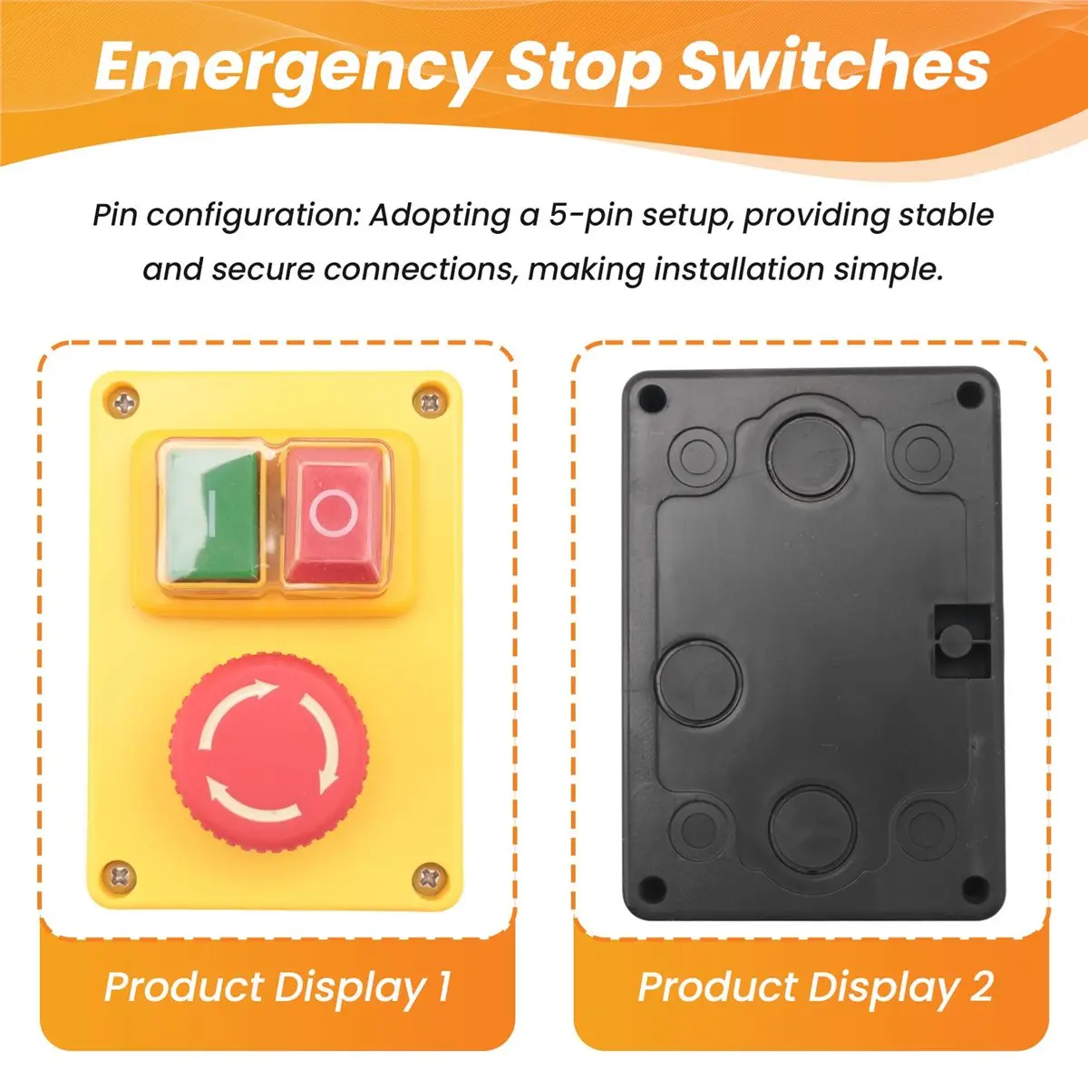 DT39 KJD17D 250V 16A Electromagnetic Push Button Switch Emergency Stop Switches for Electric Tools Machine Tool Equipment