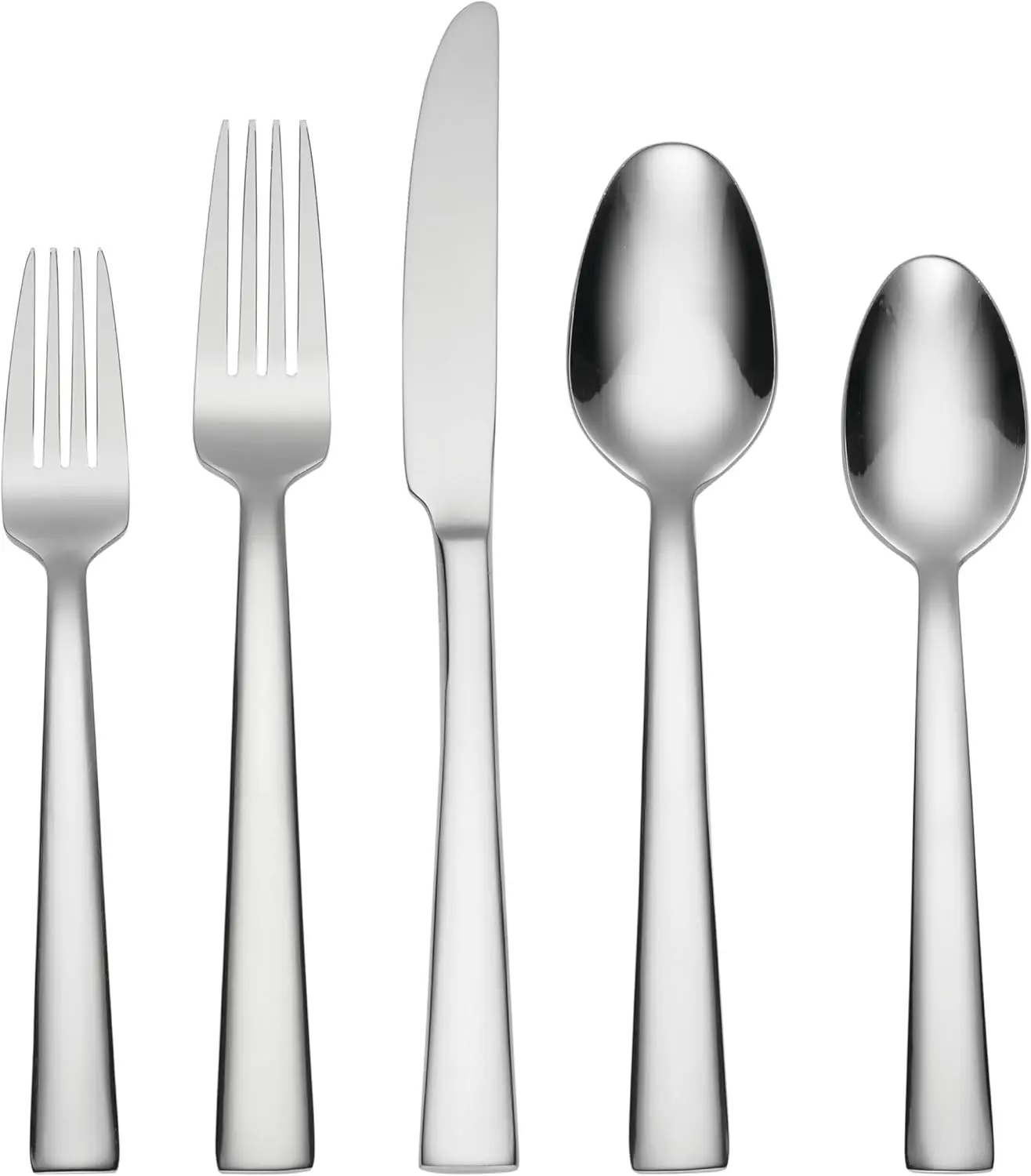 

45-Piece Everyday Flatware Set, Service for 8, Mirror Finish - Durable Stainless Steel Cutlery