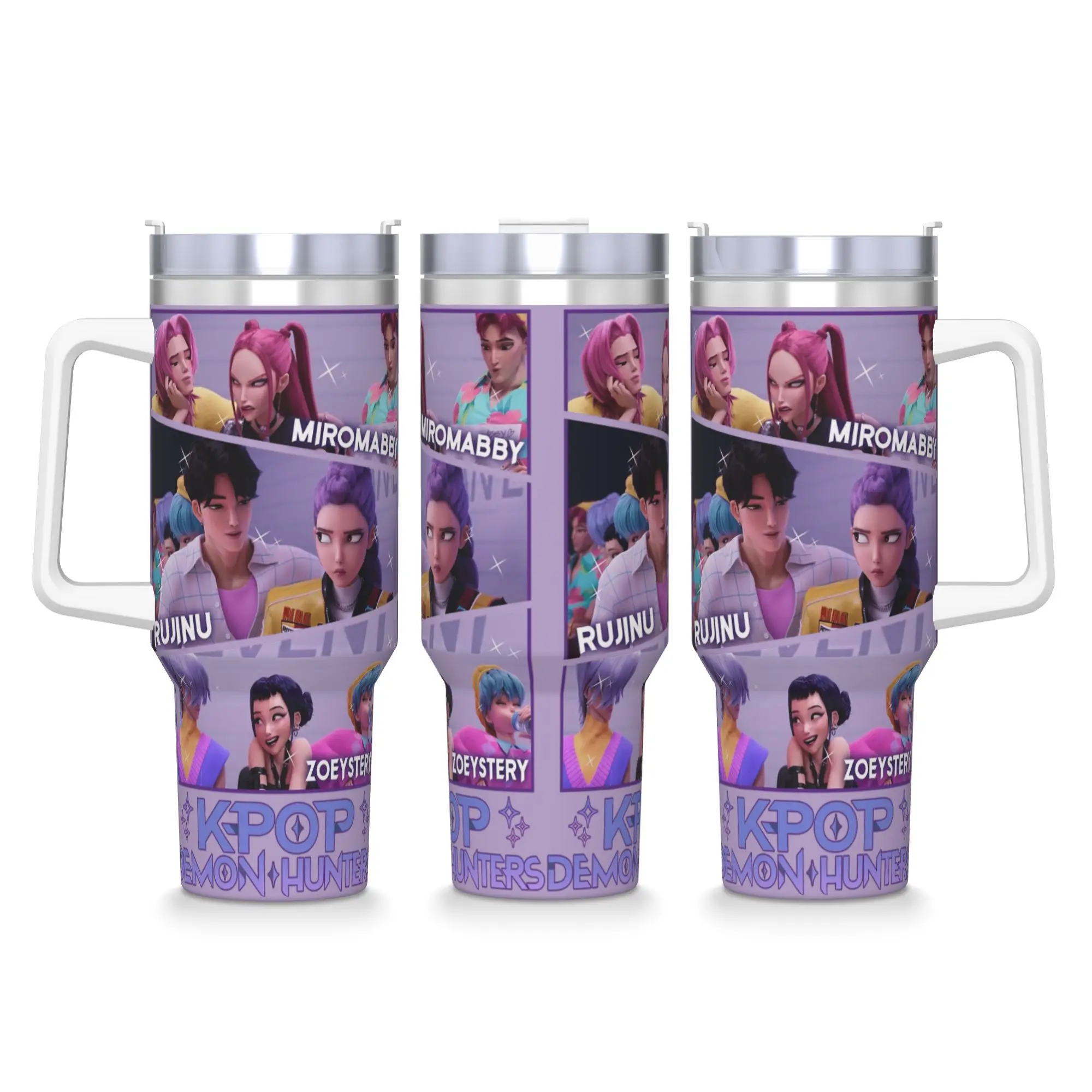 

Kpop Demon Hunters BABY HUNTRIX Saja Boys Stainless Steel Tumbler Car Mugs Thermal Mug Cold Drink Milk Tea Water Bottle