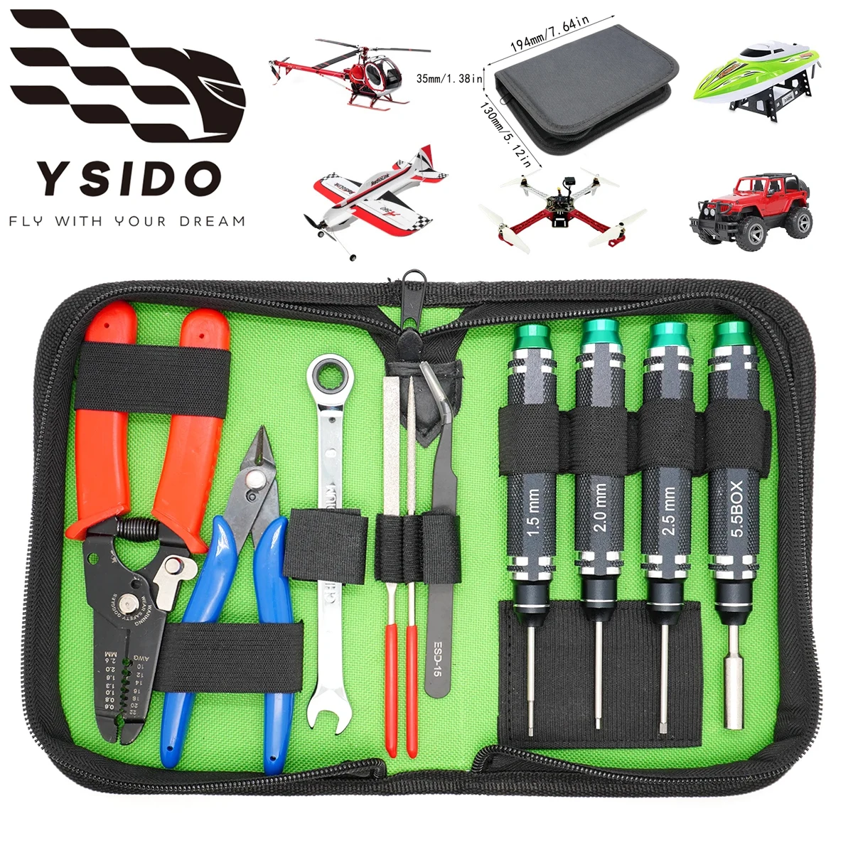 

Hex Screw Driver Screwdriver Set Socket Wrench Pliers Hexagon Tool Kit For FPV Racing Drone Heli Airplanes Cars Boat RC Parts