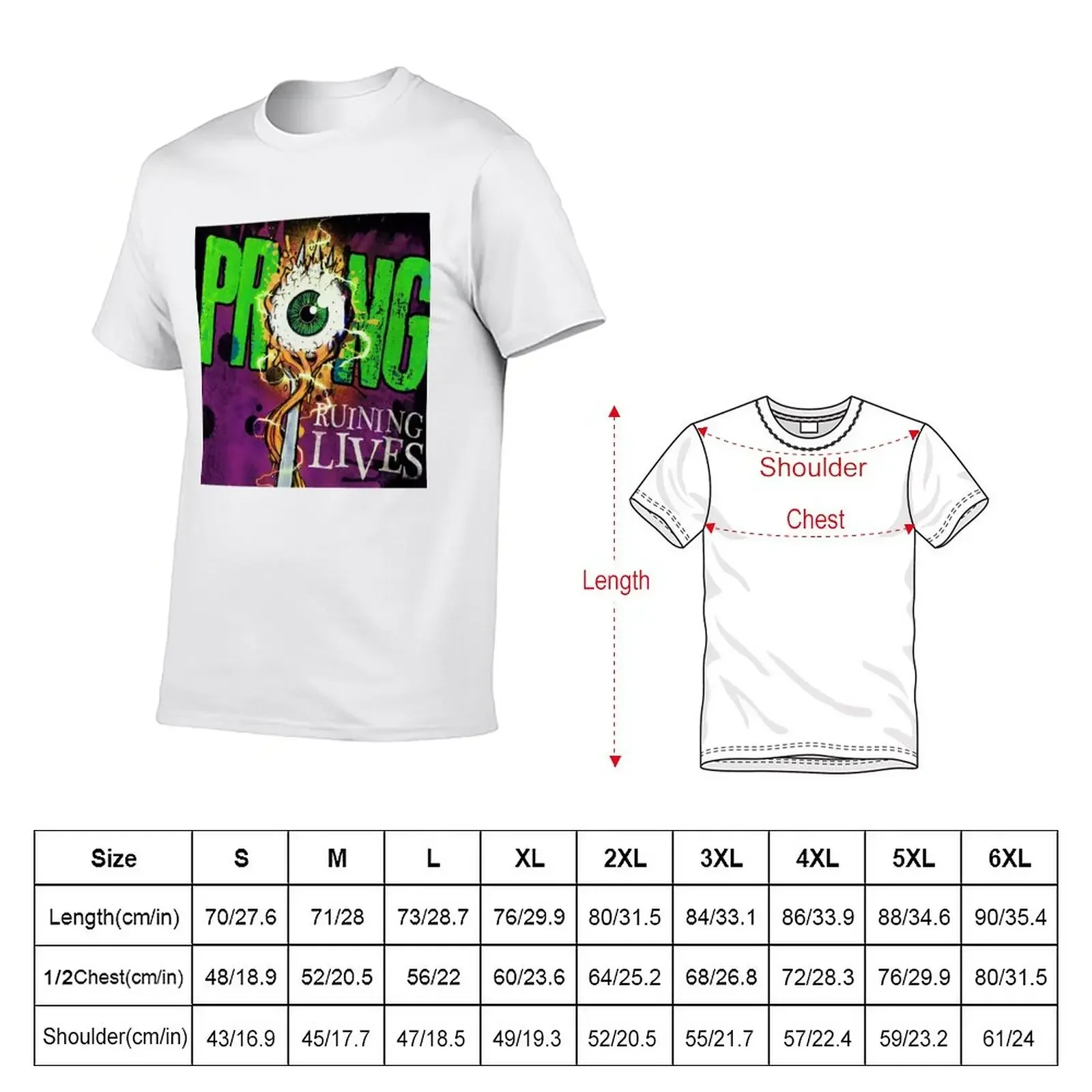 PRONG MUSIC ARTWOK T-Shirt vintage clothes korean fashion mens big and tall t shirts