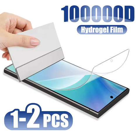 1-2Pcs Hydrogel Film For Samsung Galaxy S24 S25 23 21 22 Ultra A54 53 5G Note 20 Claer Screen Protection HD Full Cover Not-Glass