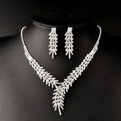 3PC Women's Fashion Trend Claw Chain Series Mimosa Flower Earrings Necklace Jewelry Set Wedding Banquet Party Holiday Gift