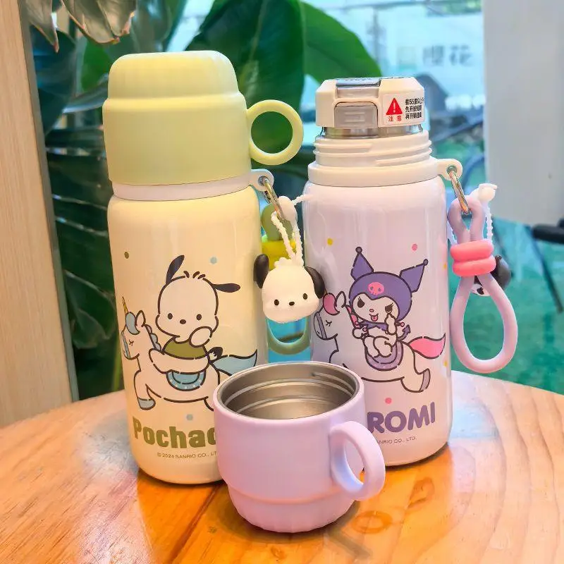 

Sanrio Kulomi Cute Thermal Insulation Coffee Cup Trend Cartoon Cold drink cup kawaii student children thermal cup Anime