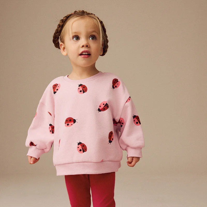 

Jumping Meters 100% Cotton 2-7T Sweatshirts Autumn Ladybug Baby Clothes Fashion Kids Girls Clothing Long Sleeve Tops Sweatshirts