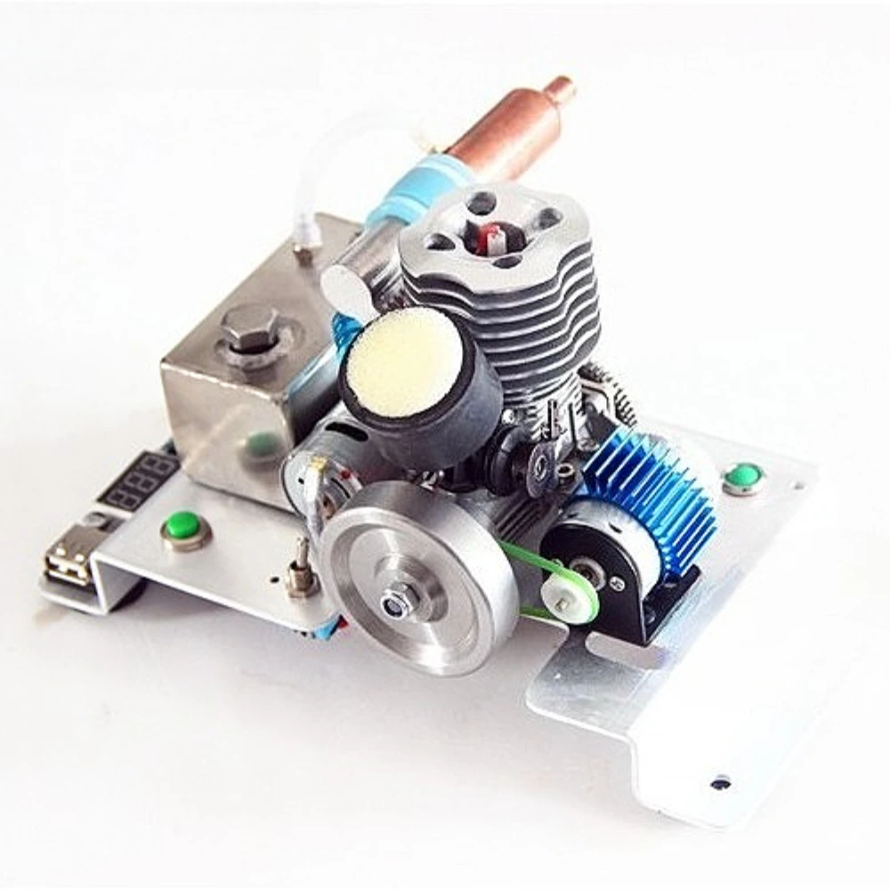 15 Level Methanol Engine Model Micro Generator Model Pull Start Electric Start Version Metal  Engine Precision Model Complete