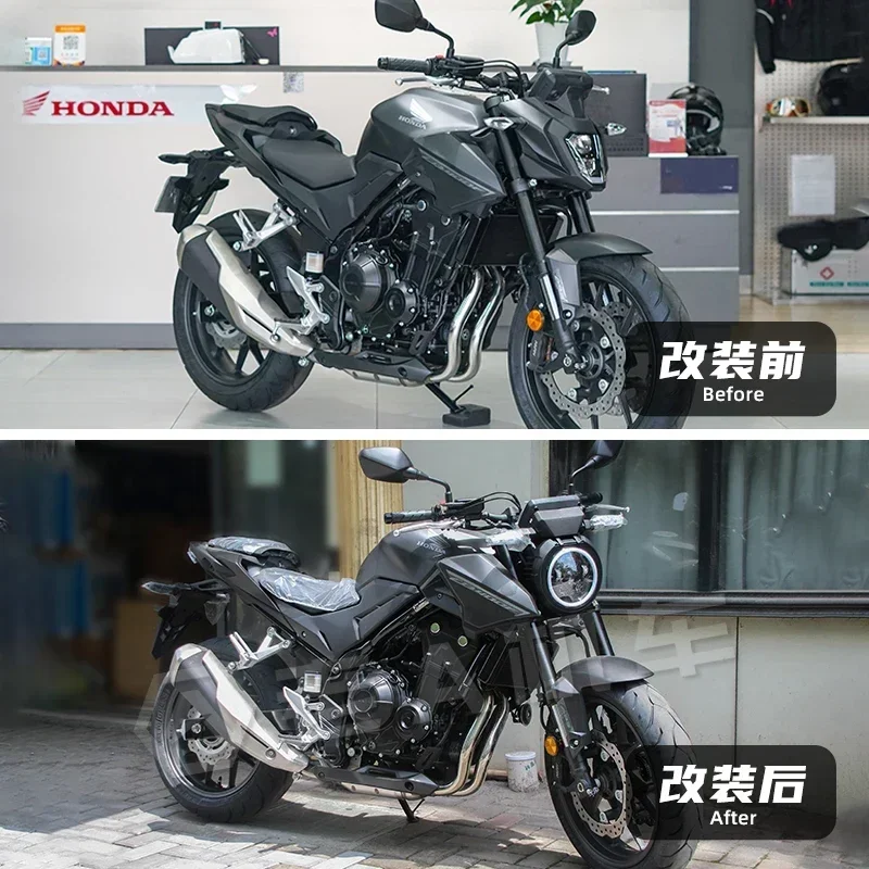 Applicable to 2024 Honda CB400F motorcycle modified round light headlight assembly modified headlights