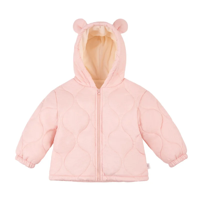 Jongens gewatteerde dikke katoenen kleding meisjes warme kapmantel baby winter bovenkleding nieuwe rits casual jas kinderen eenvoudige parka's