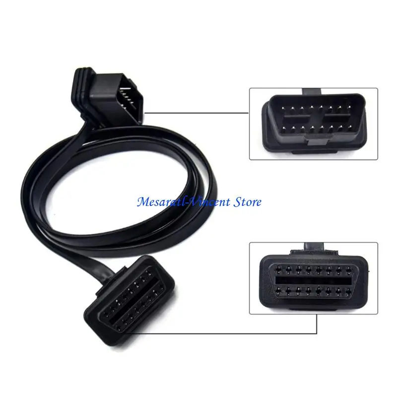 A70F Universal 16Pin OBD2 Extension Cord For Car Diagnostic Tool In Professional Workshops Male to Female Extension Line Cord