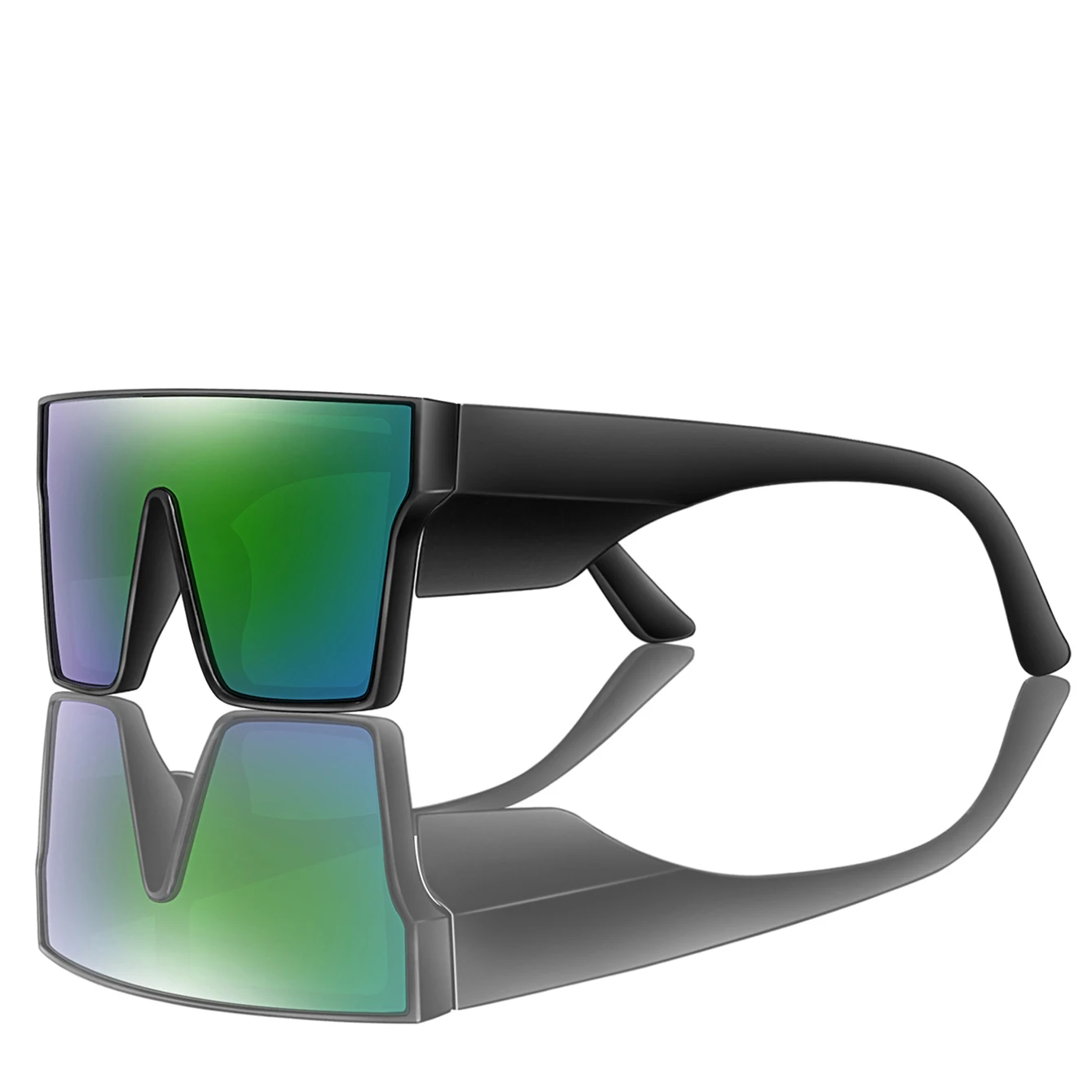 نظارات شمسية بإطار كبير بعدسات ملونة UV400 لركوب الدراجات والمشي لمسافات طويلة والجري والقيادة نظارات رياضية خارجية للرجال والنساء كهرجان هدايا