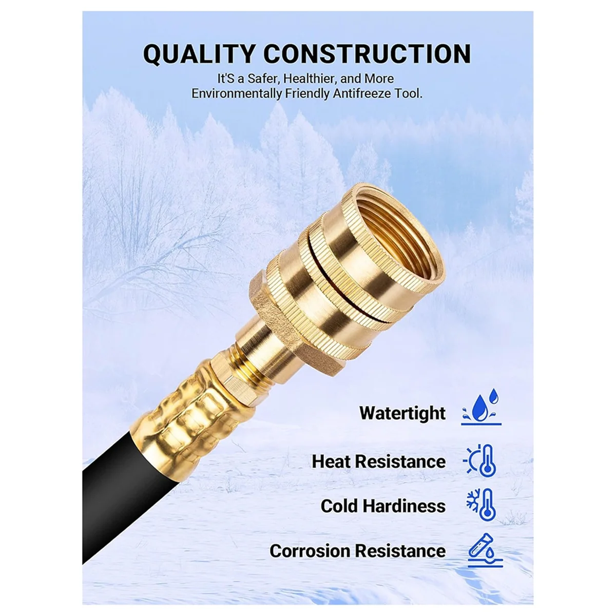 

New RV Winterizing Kit, Water Line Blowout Fitting Adapter with Shut Off Valve&Air Compressor Quick Plug