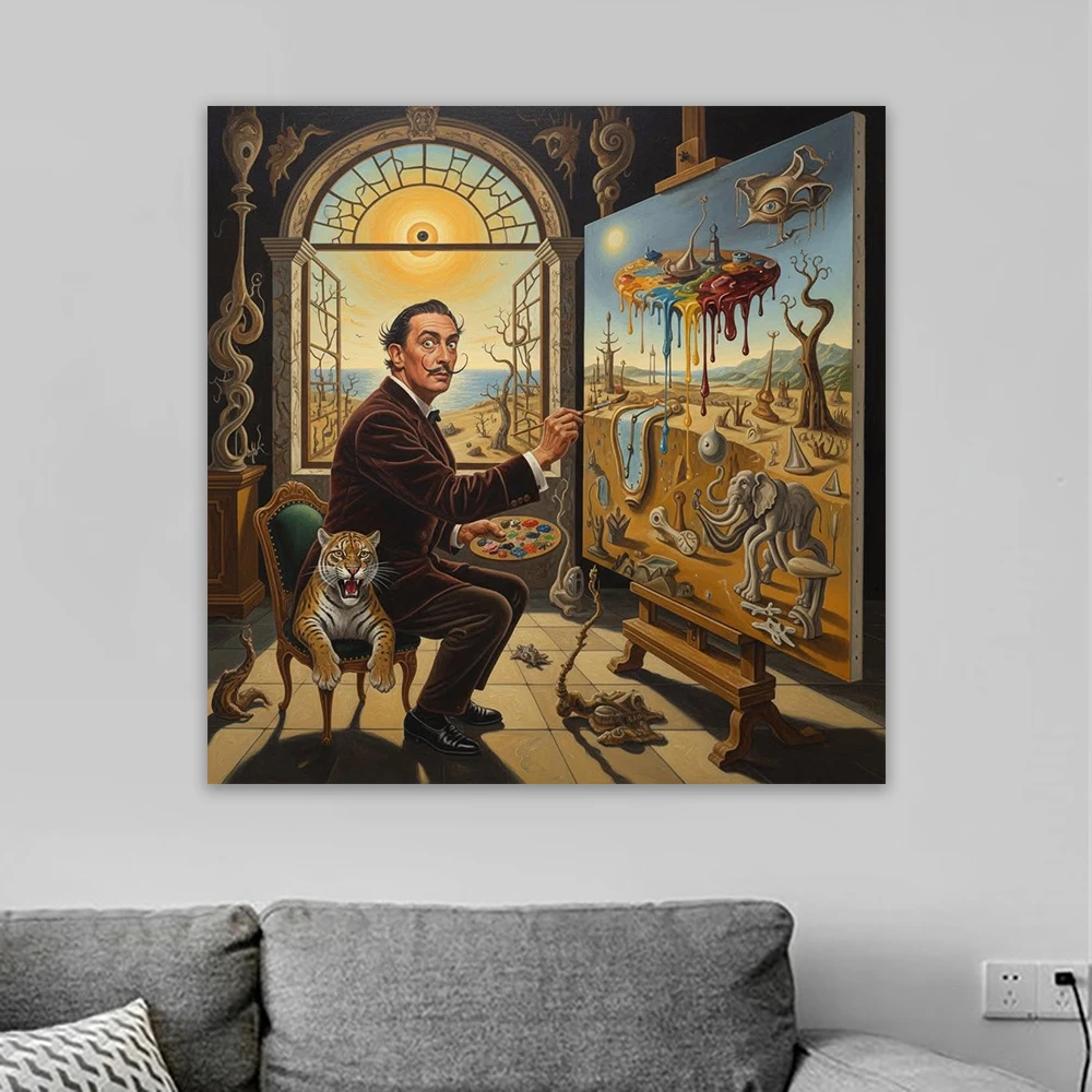 Surrealism Famous Artwork By Salvador Dali Posters The Persistence of Memory Prints Canvas Painting Wall Art Living Room Decor