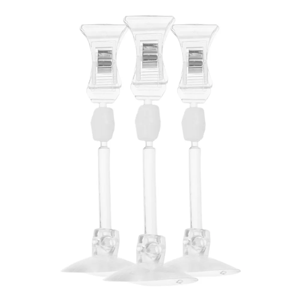 

3 Pcs Feeding Clip Fish Tank Accessories Veggie Plastic Clips Aquarium Supplies Suction Cup Clamp Tools Durable Design Powerful