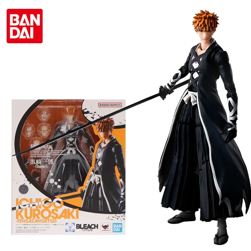 

Bandai Original SHF BLEACH Kurosaki Ichigo Anime Action Figure Toys For Boys Girl Kids Children Birthday Gifts Collectible Model