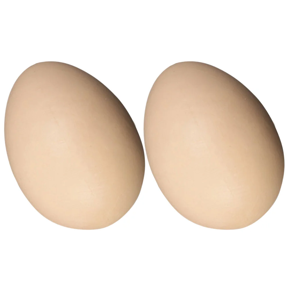 2 Pcs Imitation Eggs Photo Props Model Fake Chicken DIY Blank Easter Simulation Food Personalized Painting