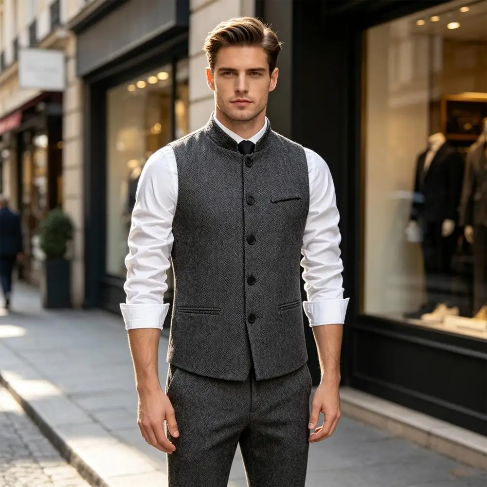 Retro Style Outdoor Apparel Men's Oktoberfest Vest Vintage Traditional Waistcoat Sleeveless Costume Gilet for Wedding Party