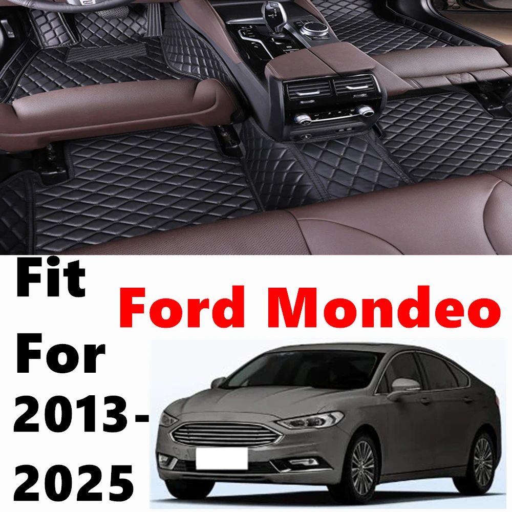 Maßgeschneiderte vordere und hintere FloorLiner-Auto-Fußmatten für FORD Mondeo 2025 2024 2023 2022 2021 2020 2019 2018 2017–2013 Fußpolster Teppich