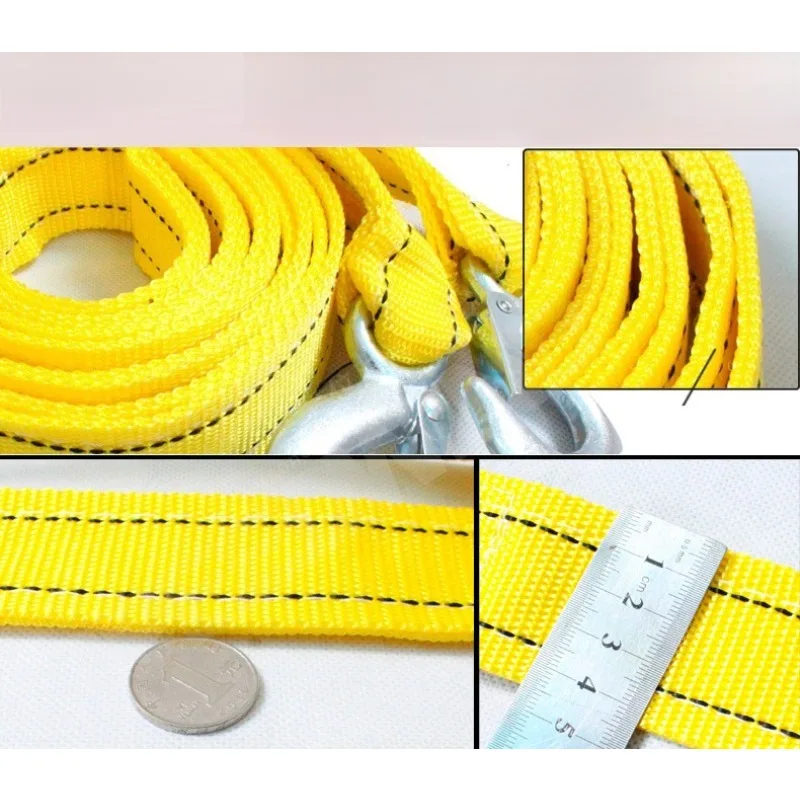 حبل سحب الإنقاذ الذاتي مع حقيبة يد 4M حبل سحب السيارة 5 طن حبل سحب المقطورة مع خطاف أحدث مركبة الإنقاذ على الطرق السريعة