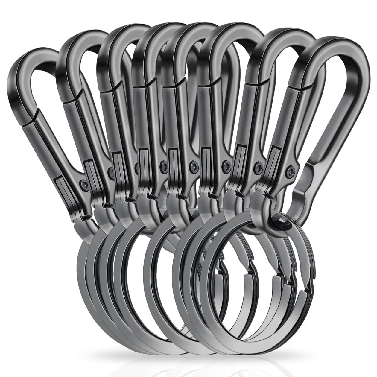 Carabiner Clip Keychain Metal Carabiner Shape Key Ring Keyring Key Holder Clips Hook Holder Organizer for Car Keys Finder f