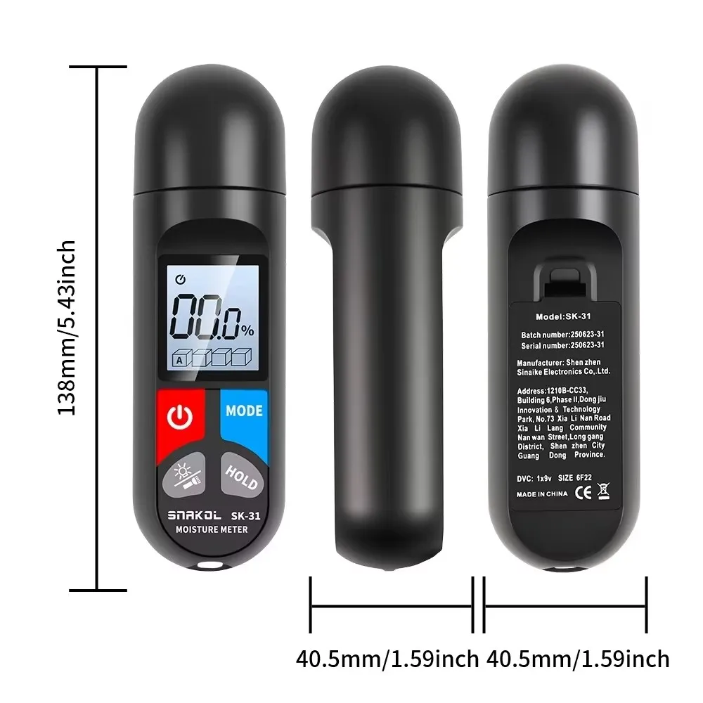 SNAKOL SK-38 Digitales Schallpegelmessgerät MAX/MIN Datenhaltefunktion Lärmmessgerät 30-130dB Dezibelmessgerät mit LCD-Anzeige für Werkstätten – Detail 10