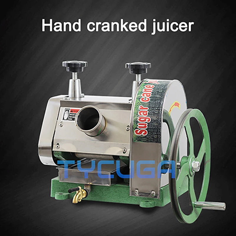Commercial Sugar Cane Juicer,Hand Operated Sugarcane Juicer Efficient&Easy Juicing w/3 Stainless Steel Rollers& 2.6