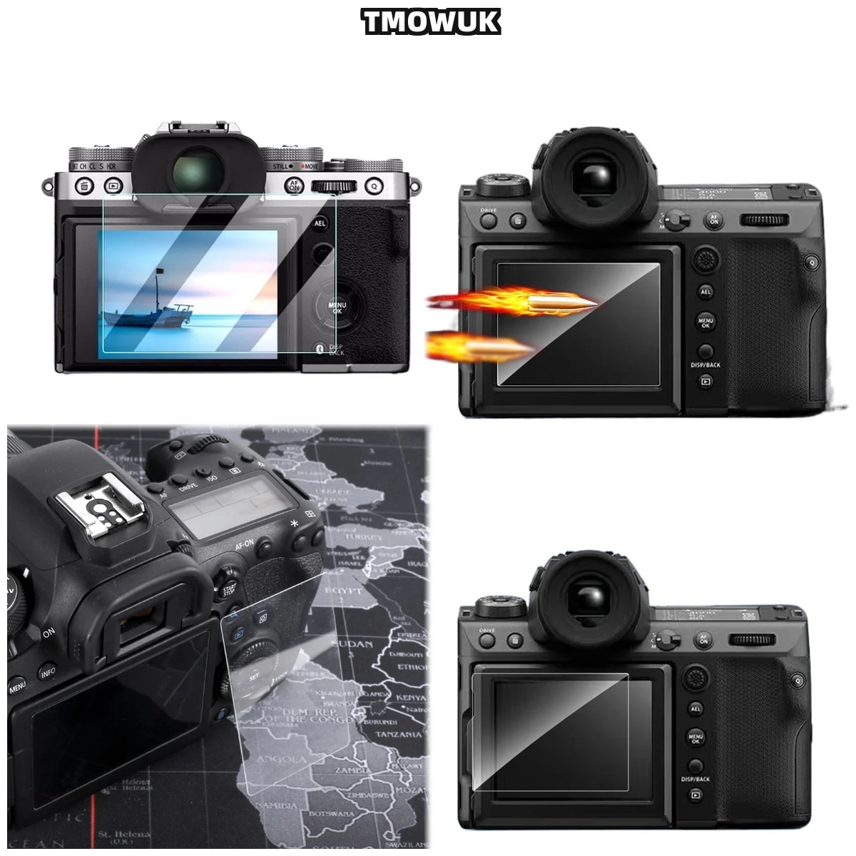 

​​For Fujifilm X-A7 XT2 Anti-Blue Light Tempered Glass Screen Protector - 9H Hardness Anti-Glare Privacy Film With Curved Edges​