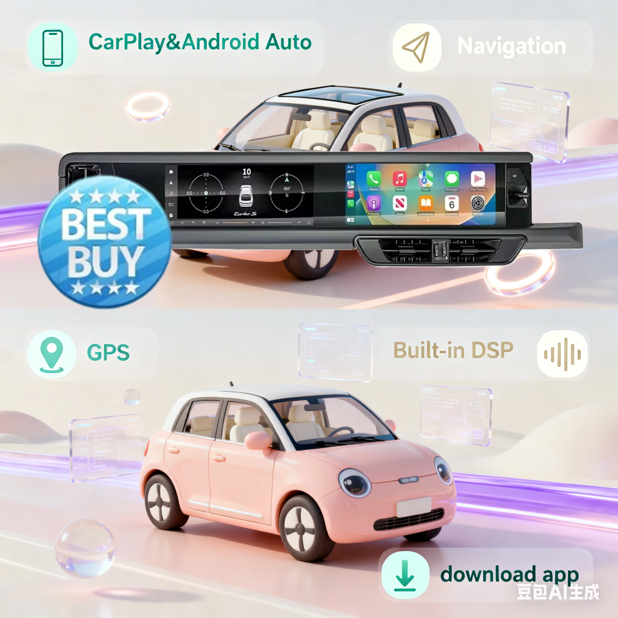 

LSHFor Porsche Cayenne 2010-2017 Car GPS Navigation Android Double Screen Auto HeadUnit Monitor Carplay Multimedia Player Stereo