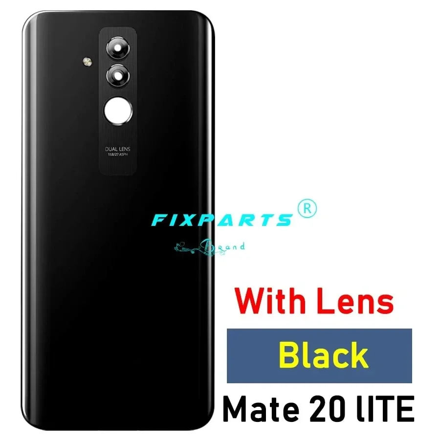 For Huawei Mate 20 Lite Back Battery Cover Glass Housing Door Case With Camera Lens Repair Parts Mate20 Lite Rear Housing Glass