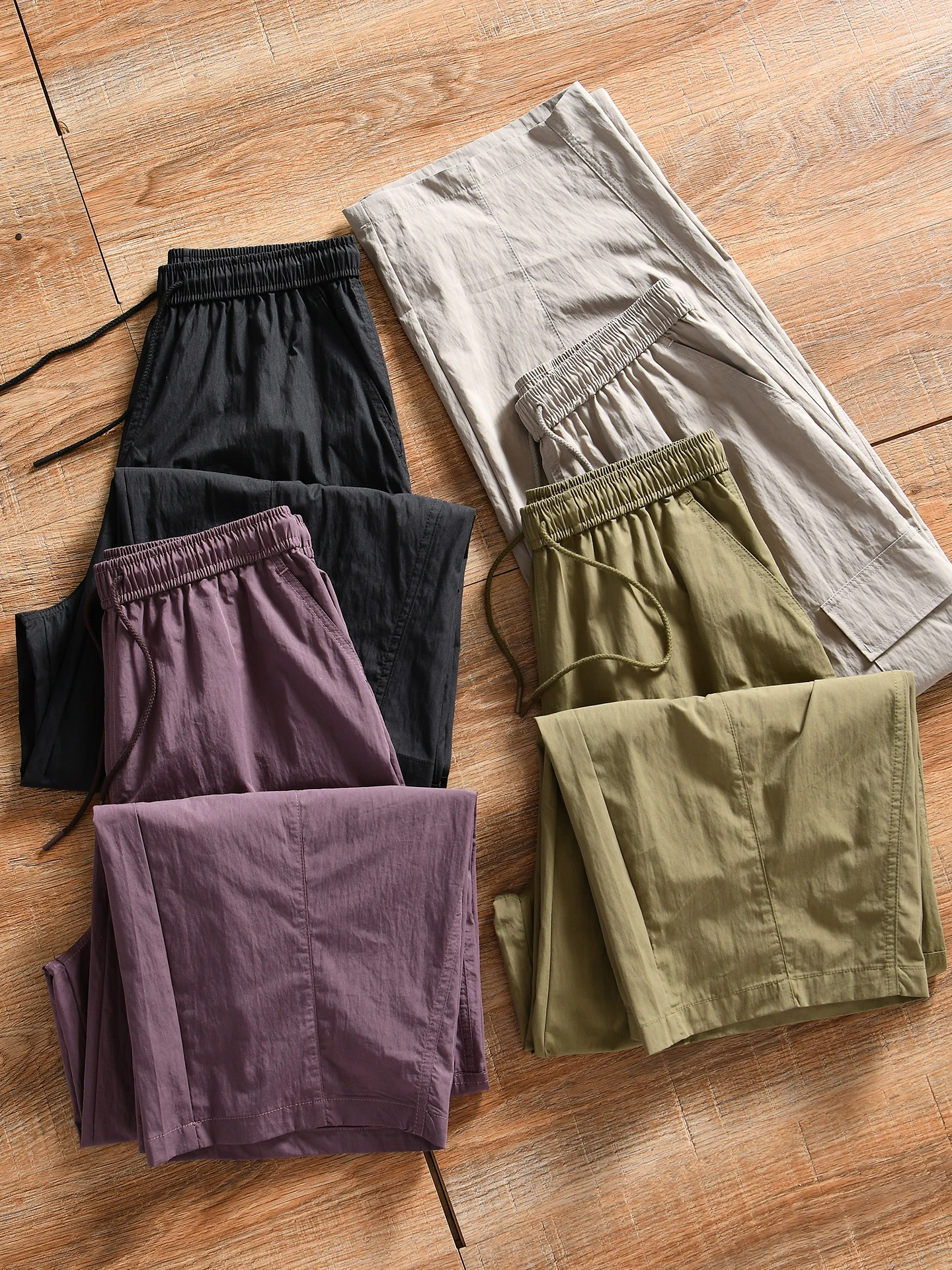 Outdoor Cotton Nylon Blend Comfortable Breathable Men's Casual Workwear Long Pants Autumn Season Fashionable Straight Leg Tro...