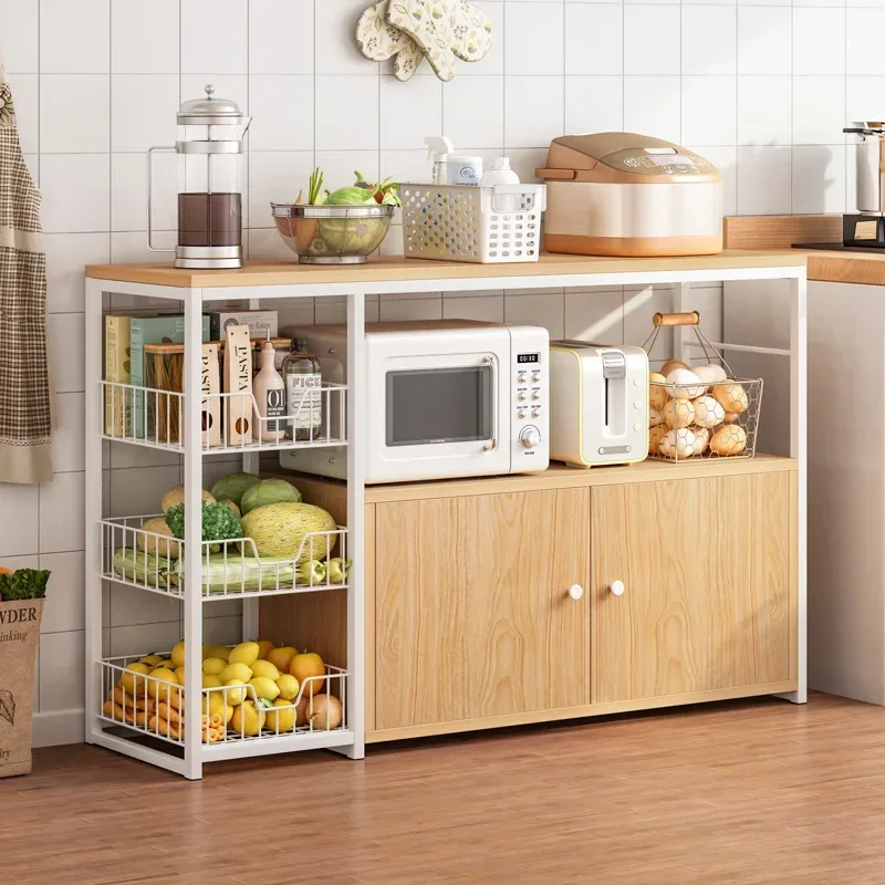 Kitchen Storage Rack Household Multifunctional Floor Multi-layer Microwave Oven Rack Storage Cabinet Vegetable