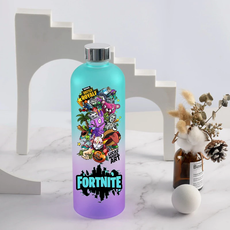 900 мл FORTNITED чашка для воды для мальчиков и девочек, спортивная бутылка для воды, высокое качество, большая емкость, инструменты для питья для кемпинга, подарок на день рождения
