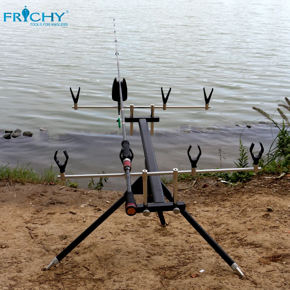 EP07  Fishing Rod Bracket Rack Fishing Adjustable Retractable Design Folding Aluminum Alloy Rod Pod