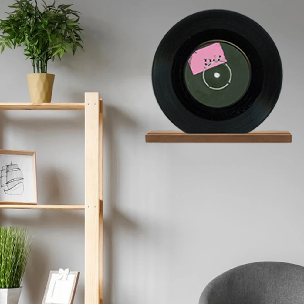 

1 set 1 Set Wooden Vinyl Record Holder Rack Wall Hanging Display Stand For Records Magazines Wood Storage Organizer