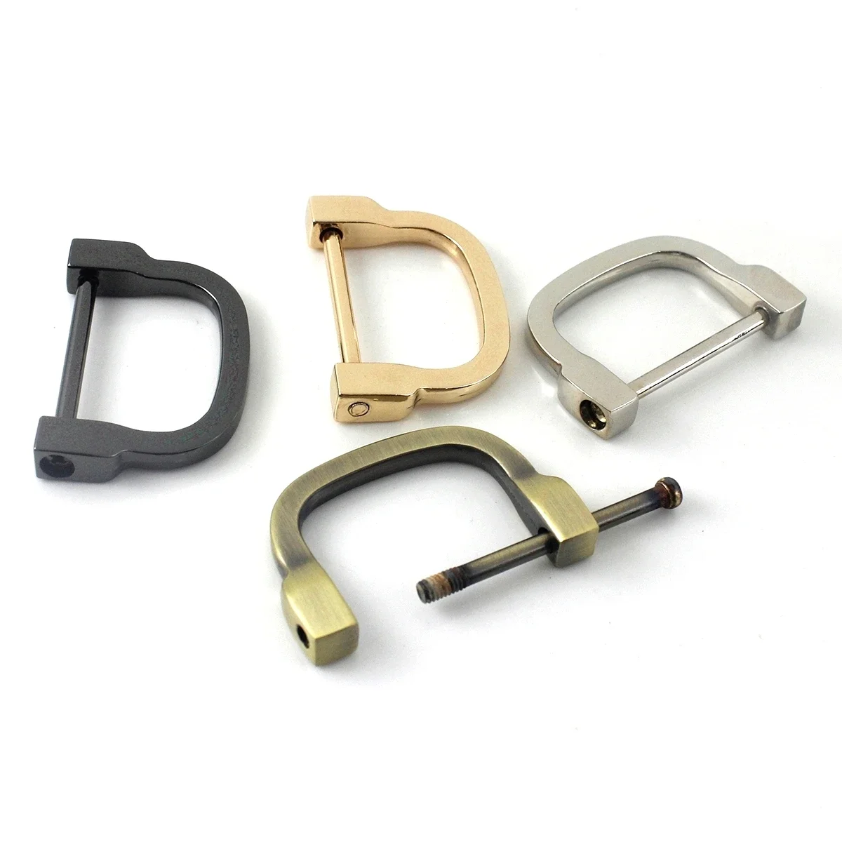 1PC Metal D-ring Buckle Shackle Screw Clasp Pin Joint Connecter Leather Craft Bag Strap Parts Accessories