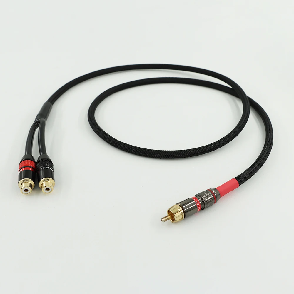 20cm Car Audio Amplifier Subwoofer Audio Cable Pure Copper Head Male To Female RCA Plug Audio Cord PVC Cables Line