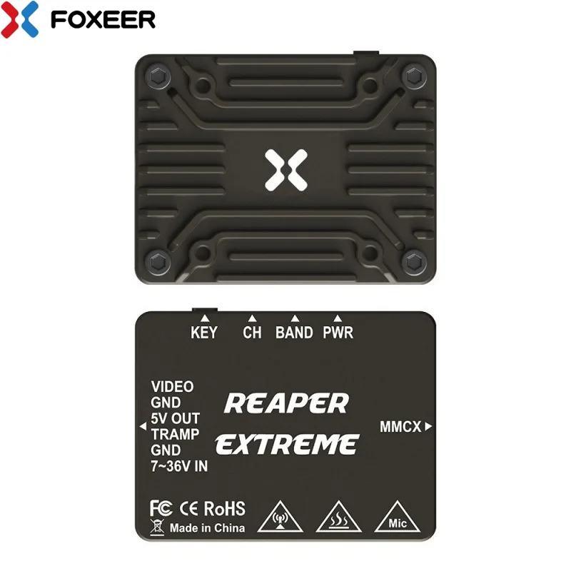 

FOXEER 5,8G Reaper Extreme 1,8 W 72CH FPV VTX 25mW/200mW/500mW/1W/1,8 W Регулируемый 20x20mm для радиоуправляемого дрона дальнего действия