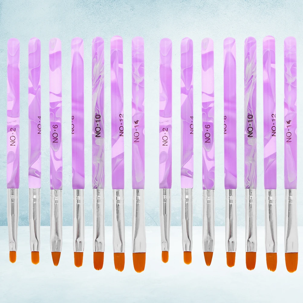 

14 Pcs Round Head Pen Set Nail Art Brush Gel Painting Tools Detail Drawing Brushes Manicure Accessories