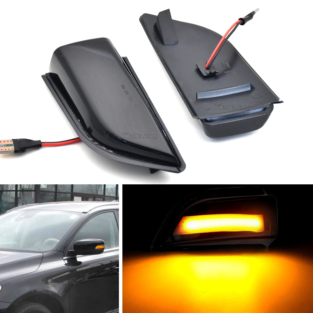 2x LED Dynamic Turn Signal Light For Volvo XC60 2008-2014 Side Wing Mirror Lamp 31217288/31217289 Sequential Indicator