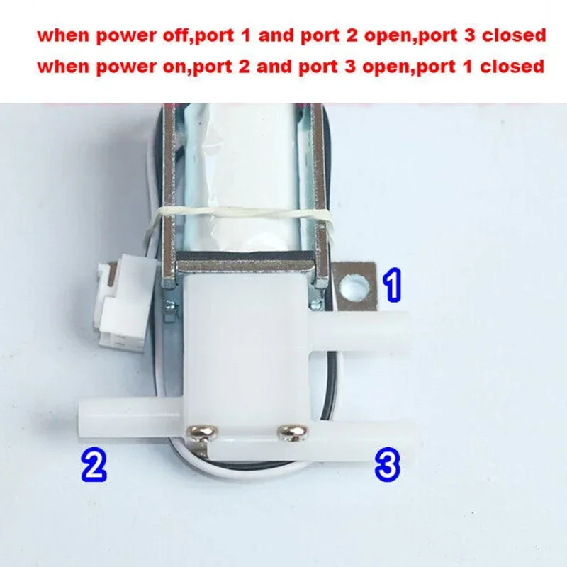 DC 24V 2-position 3-way Micro Electric Solenoid Valve N/C N/O Mini Water Air Flow Control Valve DIY Massager Coffee Tea Machine image 6