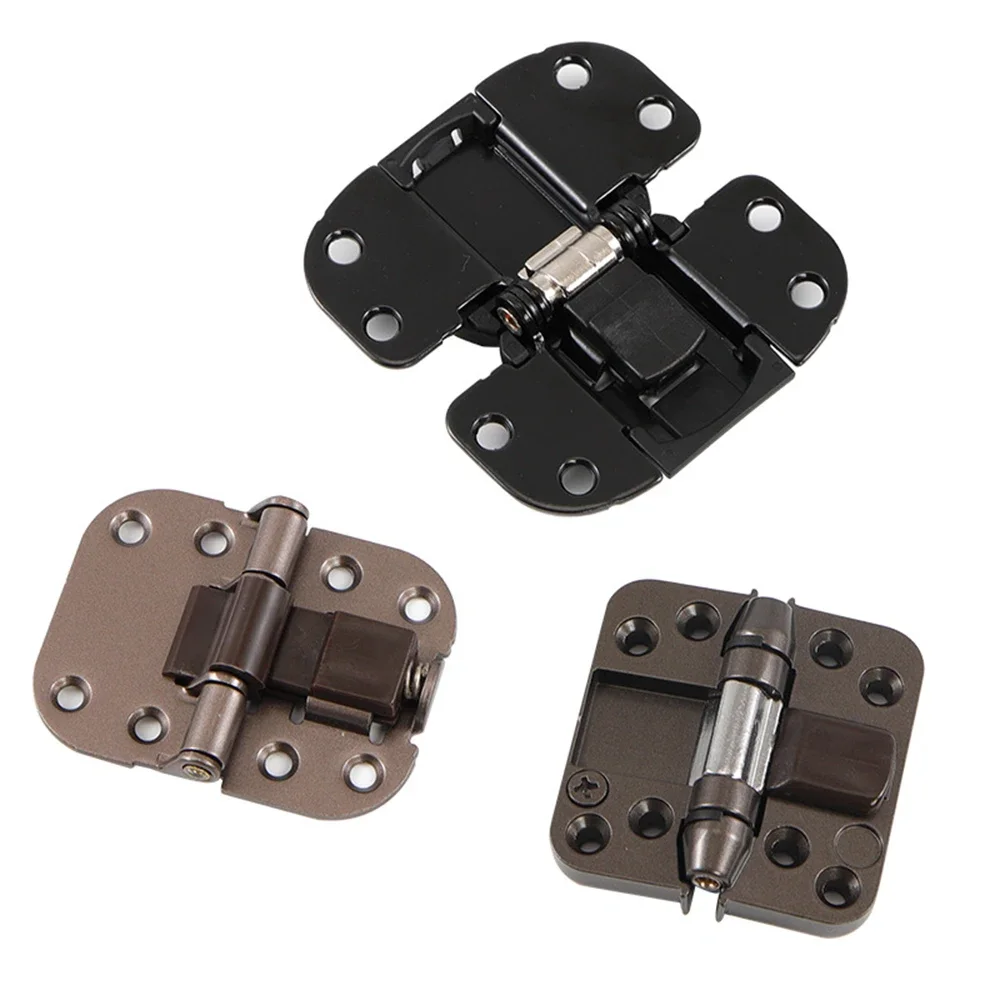 

180 Degree Foldable Flat Hinge with Screws, Rounded Corner Hinges for Folding Door Cabinet Door,Zinc Alloy Folding Door Hinge