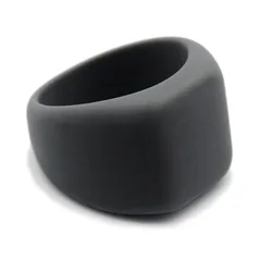 Male Punk Silicone Finger Ring for Men Hip Hop Party Male Wedding Biker Sport Ring Jewelry Signet Square Rubber Ring Size 13 14