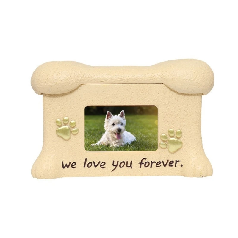 Pet Memorial Gift Dog Urns with Dog Picture Frame for Dog Remembrancer