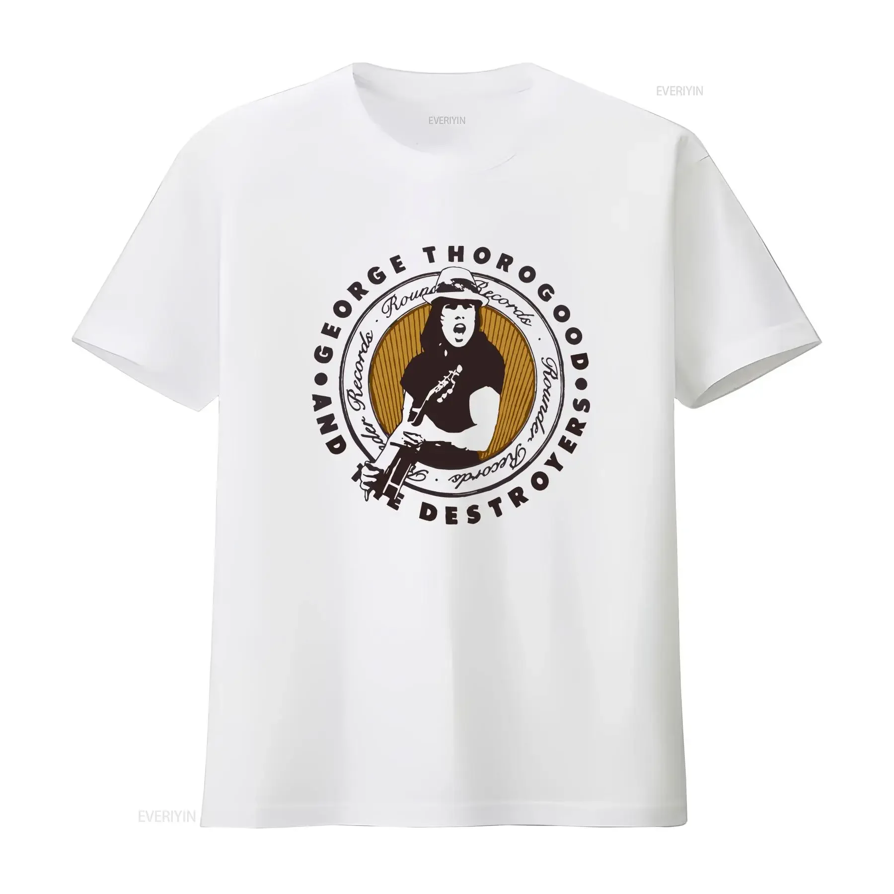 George Thorogood 1999 Retro Style White Full Size T Shirt vintage Washed fashion Comfortable Unisex designer clothes Casual
