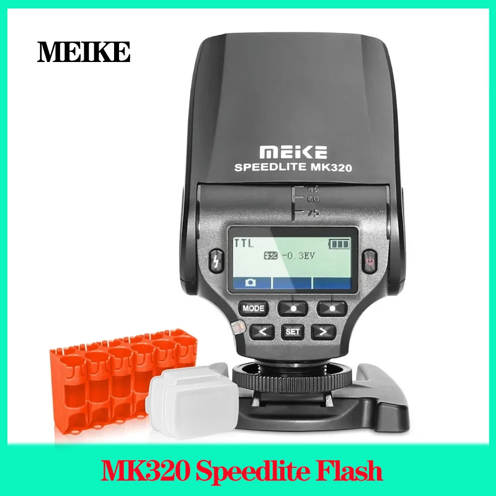 

MEKE MK320 Speedlite Flash TTL For Canon/Nikon/Sony/fujifilm/Panasonic Lumix Cameras TTL Flash