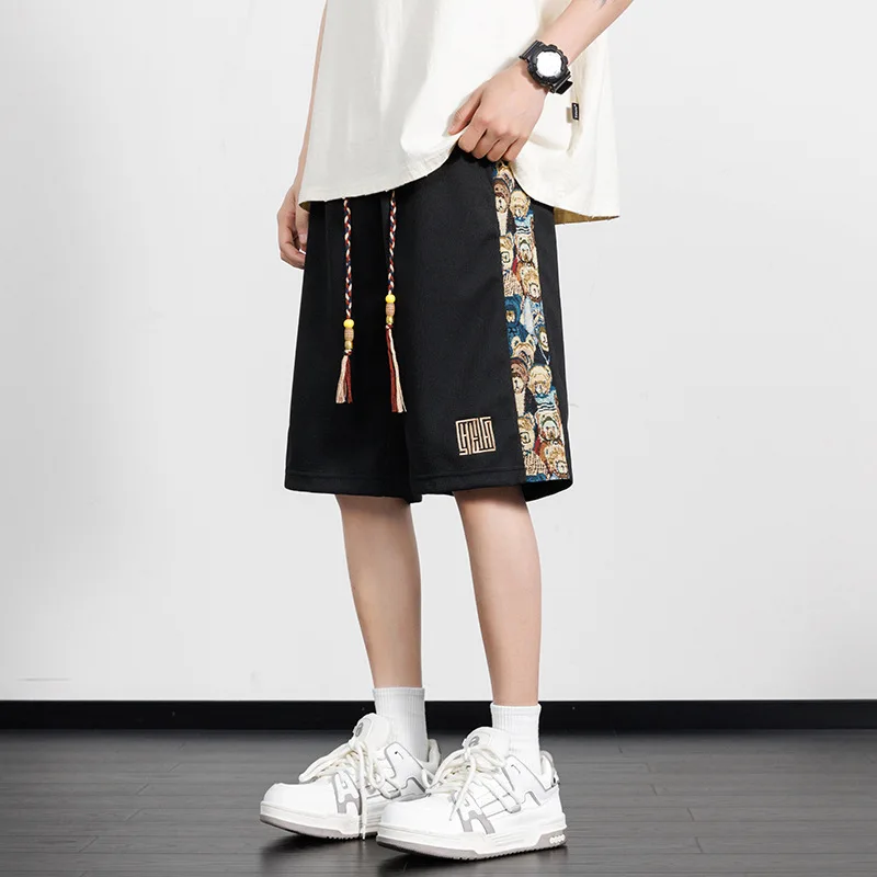 

American Functional Tool Shorts Men's Summer Thin Casual Five-point Fashion Brand Breathable Pants Working Shorts Man Cargo Bike